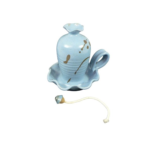 Oil Lamp Country Signed ST Myers w/ Finger Hold - Picture 9 of 12